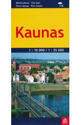 Kaunas. Miesto planas. Laminuotas